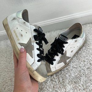 Golden Goose Superstar Leather Lace Up Low Top Sneaker
